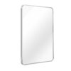 24x36 Inch Silver Metal Framed Rectangular Bathrrom Mirror for Wall.(W2203P156434)