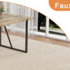 A minimalist retro rectangular dining table with a specially textured top and black metal legs.Contemporary Minimalist MDF Wood Color Textured Tabletop.Able To Give People A Visual Beauty With Rules.
