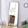 Fourth generation solid wood frame long mirror, dressing mirror, bedroom foyer, decorative mirror, clothing store, floor to ceiling mirror, wall mounted. 71 "* 31.4"