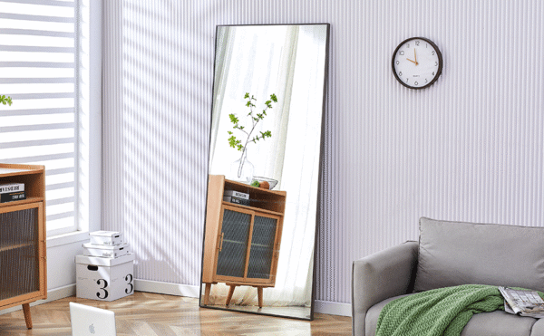 e29457958d66468891997199054f57c1_20240315_e22ebcb6f39c617b6595cf3850fbdbe1 Fourth generation solid wood frame long mirror, dressing mirror, bedroom foyer, decorative mirror, clothing store, floor to ceiling mirror, wall mounted. 71 "* 31.4"