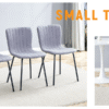 Luxury Minimalist Chairs - A set of 4 high quality dining chairs with black metal legs. The integral metal leg structure is suitable for various interior decoration styles.