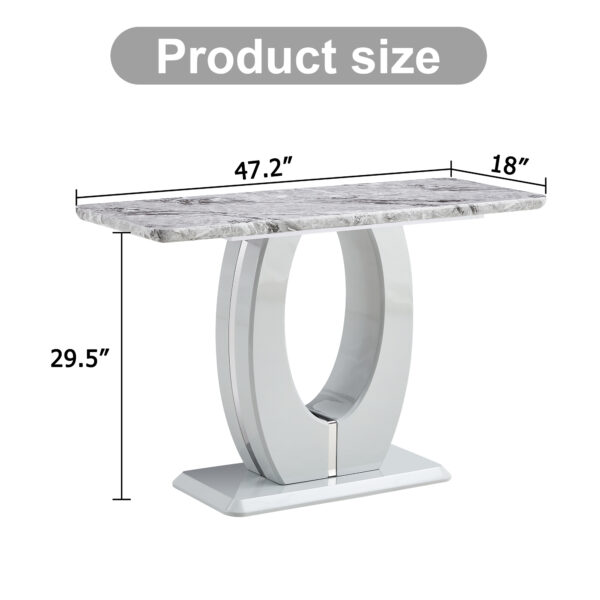 e32b40cb1a5f487a88cd677f22b06e46_20240102_b0265181461aa71f058ce3a5f9ab5b3f Modern minimalist light gray MDF material rectangular counter bar table 47.2 "x 18" x 29.5 "for bedroom bedside entrance, house balcony, office bathroom BT-1280 W1151S00649
