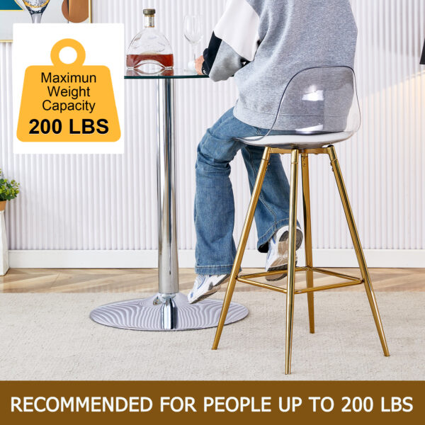 Modern and comfortable upholstered bar chairs, metal legs, small size bar chairs, suitable for part of the crowd, stylish design for dining room, kitchen, terrace and living room chairs.