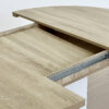 Dining Table for Farmhouse Kitchen 59x43 Inch Expandable Oval Table Top with Removable Leaf Trestle X Shaped Base White
