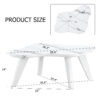 Modern minimalist white imitation marble table top.  Solid wood legs, cloud shape to give you a new experience, computer desk.  The game table.  Suitable for dining and living rooms.