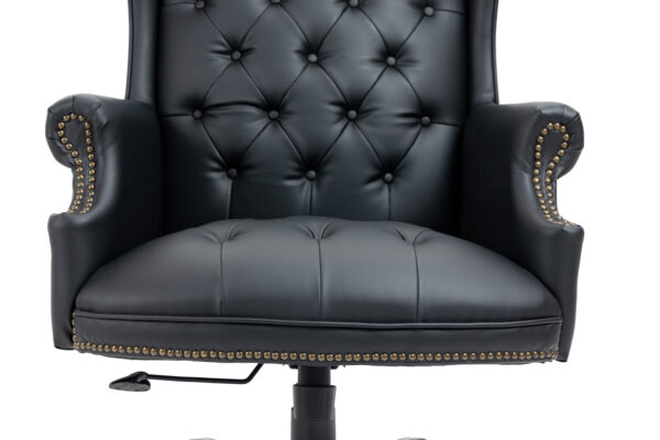 e3e4297bb5314b45b2c83dd124b993ca_20220927_584698e53f819ebe629ead2347fd01a1 Executive Office Chair - High Back Reclining Comfortable Desk Chair - Ergonomic Design - Thick Padded Seat and Backrest - PU Leather Desk Chair with Smooth Glide Caster Wheels, 1 Pack Black
