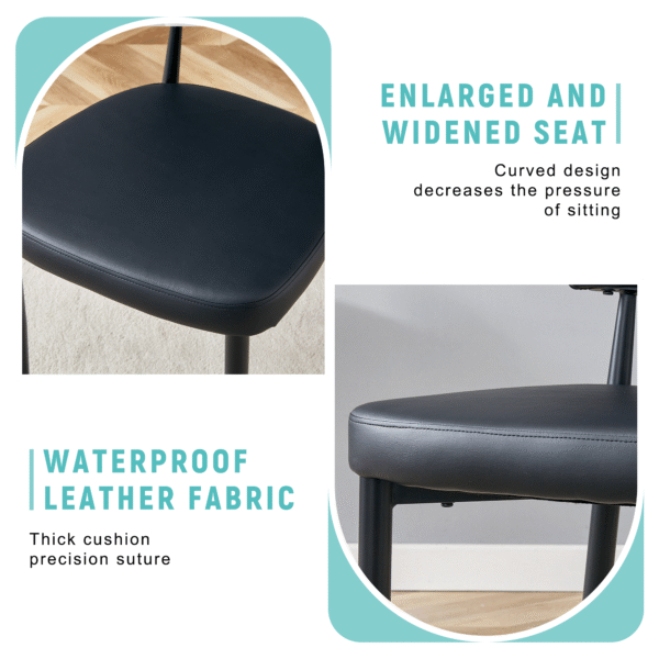 e4719e9b11fc4780b96bfe2a229790b3_28549347514ad2427bc5086e8b32184e Black Minimalist Ergonomic Dining Chair, With A Curved Backrest For Comfortable Design,Unlocking A Comfortable And Minimalist New Sitting Posture. A Pack Of 4.Available In Black And White.