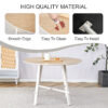 Table and chair set, MDF desktop, white metal table legs, stable and beautiful, suitable for most styles of home. Modern simple dining table, comfortable seating.