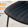 Luxury Minimalist Chairs - A set of 4 high quality dining chairs with black metal legs. The integral metal leg structure is suitable for various interior decoration styles.