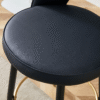 360 ° rotatable bar chair.Modern PU comfortable upholstered bar chair with smooth and beautiful black metal legs for dining room, kitchen, terrace and guest office chair.Set Of 2.W1151P153939