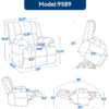 Dual Motor Heat Massage Infinite Position Up to 350 LBS Electric Power Lift Recliners with Power-Remote, Medium-firm and Heavy Duty, Beige