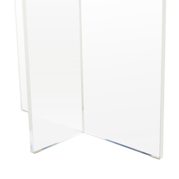 A modern minimalist wooden table with acrylic legs and rectangular tables. Computer desk. Dining table. Suitable for restaurants, living rooms, and kitchens. F-1298