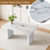 63"*35.4"*30" inches Luxurious Marble Pattern MDF Dining Table - A Choice of Subtle Luxury for Your Home.Create Your Exclusive Low-Key Luxury Space.