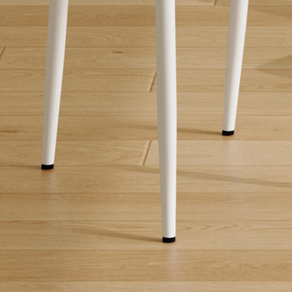 4 Dining Chair Set, White Dining Chair Set, PU Material High Back Seat and Sturdy White Leg Chair for Dining Room, Kitchen and Living Room c-010