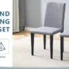 Four Light Gray Linen-Cotton dining chairs, simple and versatile, comfortable and accompanied. Exquisite and versatile dining chairs unlock a comfortable new experience.(Set of 4)