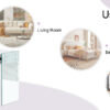 White environmental protection MDF minimalist dresser, desk, desktop computer desk, with double drawer storage space, simple home, perfect for various styles of home environment.