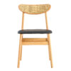 The stylish and durable solid wood dining chair, small curved back, PU cushion, and beautiful shape match perfectly with any room and everyday use