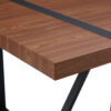 Table and chair set.Industrial Style Walnut-Colored Rectangular Dining Table - 71"x39.3" Large Size.Paired with 6 Brown Suede Chairs.Brown armless dining chair,Suitable for kitchen,Dining room,etc.