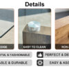 A rectangular modern and fashionable coffee table with tempered glass tabletop and wooden color MDF legs. Suitable for living room.47.2"*25.5"*18"