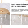 Table and chair set, MDF desktop, white metal table legs, stable and beautiful, suitable for most styles of home. Modern simple dining table, comfortable seating.