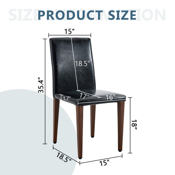 e8baf754ec7949da8b0e623f14a8bc8c_8df0407650999952c911885f6378a72f Two black PU dining chairs, simple and versatile, comfortable and accompanied. The exquisite and multifunctional dining chair has opened up a comfortable new experience. (2-piece set)
