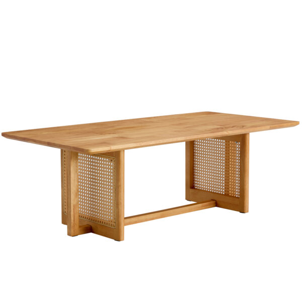 Chinese style log wind Imitation rattan tea table rectangular solid wood coffee  table small family living room tea table
