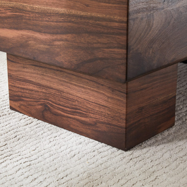 e8c02cac7c1042948ee298172afd5ee5_2802b46aa7e3fe6e058317b23b934eb3 Modern Simple Walnut Colored Texture Sticker MDF Coffee Table - 43.3"x21.6"x17.2" Practical Model.Making it an ideal addition to any living room or apartment.