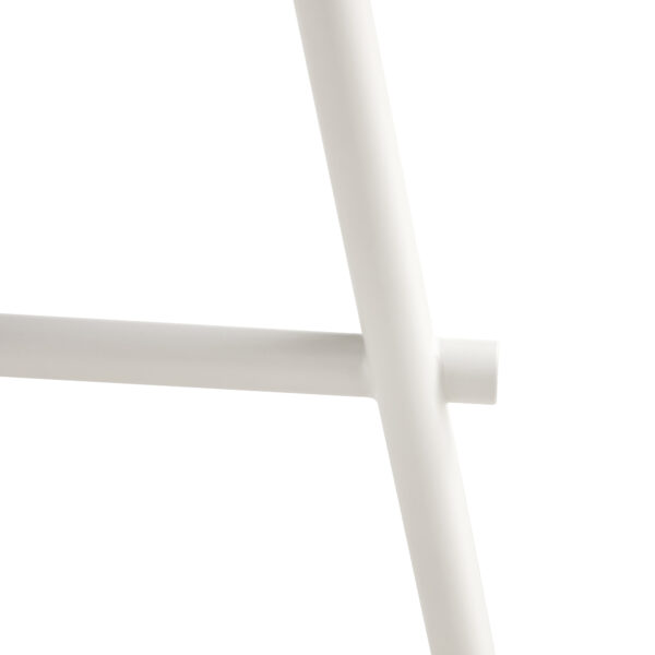 e8f93b3a0893485b98ab54b057fd7bab_f143febee9337da1c678fc09aa8b5c50 A modern and minimalist circular dining table with a 42 inch diameter wood colorer patterned tabletop and white metal legs. Suitable for restaurants, living rooms, and conference rooms.