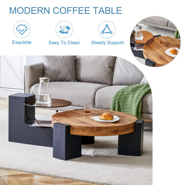 The detachable double-decker coffee table, the stylish design is more precious, and the detachable design can make the use of space more flexible and suitable for various scenes.