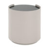 MDF ITALIAN RETRO DOUBLE STORAGE ROUND SIDE TABLE, GRAY BROWN COLOR