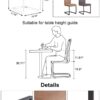 Dining Chairs,tech cloth High Back Upholstered Side Chair with C-shaped Tube Black Metal Legs for Dining Room Kitchen Vanity Patio Club Guest Office chair (Set of 2) Brown1162