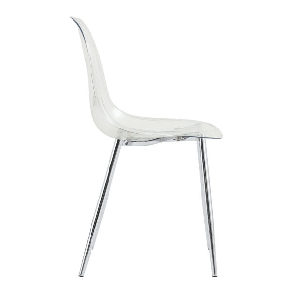 e9ac0bfe5ec24921844c16df78d16749_20230114_8051fed5125f83356fa25bd16facd1b4 Modern minimalist transparent dining chair, plastic chair, armless crystal chair, Nordic creative makeup stool, negotiation chair, silver plated metal leg 6-piece set, TW-1200