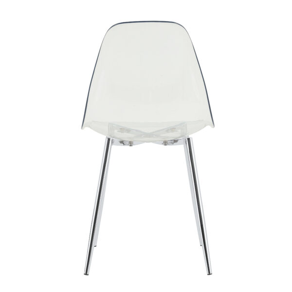 ea53501954e8401ab318a1523c70e54d_20230114_09c0f8f332dcbe6de0361b8e70cedbd7 Modern minimalist transparent dining chair, plastic chair, armless crystal chair, Nordic creative makeup stool, negotiation chair, silver plated metal leg 6-piece set, TW-1200