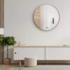 32 Inch Gold Metal Framed Round Bathrrom Mirror for Wall.(W2203134043)