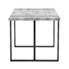 A minimalist retro rectangular dining table with a specially textured top and black metal legs.Contemporary Minimalist MDF Gray Textured Tabletop.Able To Give People A Visual Beauty With Rules.