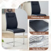 Table and chair set.63*31.4 Inch Pandora Patterned Sintered Stone Dining Table Set - 6 Black Chairs With Silver Metal Legs.Modern Light Luxury.Perfect For Dinner Room,Meeting Room,Kitchen,etc.