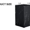 11.8*11.8*19.6 Inch Black Marble Texture MDF Coffee Table - Luxurious Design, Perfect Living Room Accent.Rectangular fashion texture design coffee table, suitable for various situations and scenes.