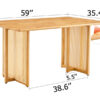 Chinese country retro solid wood dining table, simple modern imitation rattan dining table, wooden dining table.Suitable for dining room, living room, office.Natural Style Solid Wood Dining Table.