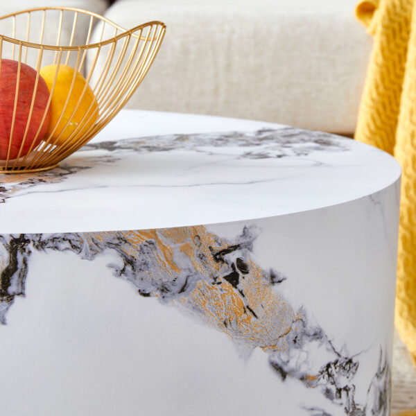 eb57e2b32ac94f2fb4d9ff2b44f5e0b4_4af79be3f22e006f78bb389a2c5d6afa The cylindrical table with its patterned design can be easily integrated into a variety of interior styles, from coffee tables to small dining tables, workbenches or makeshift writing desks.