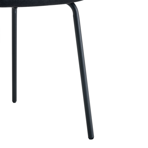 eb792805cd634d45904b01ab48c930ac_d3fb46a5336d48bf00caa28d14b23dbe Luxury Minimalist Chairs - A set of 4 high quality dining chairs with black metal legs. The integral metal leg structure is suitable for various interior decoration styles.
