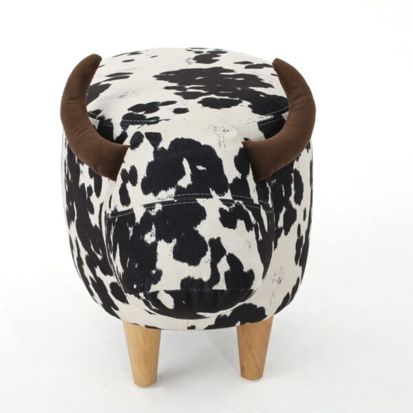 ec54543448eb44408b63b2fe189429d8_a1e4cfddb9ac16a55ae84d01a3442eb2 Black and White Cow-Shaped Ottoman, Modern Ottoman, Modern Accent Stool Home Decor, Suitable for Living Room, Bedroom, Porch, Garden, Backyard, Balcony