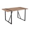 Rustic Industrial Rectangular Wood Dining Table For 4-6 Person, With 1.5" Thick Engineered Wood color Tabletop and Black Metal Legs,Desk For Kitchen Dining Living Room, 55.1" x 31.4"x 29.9"1529W115172