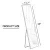 The 4rd generation aluminum alloy metal frame wall mounted full body mirror, bathroom makeup mirror, bedroom entrance, decorative mirror, quality upgrade, 59 "* 15.7"W1151125156