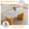 Large modern rectangular table with 0.4 inch patterned tabletop and large MDF table legs, suitable for kitchen, dining room, and living room 71 "* 35.4" * 30 "  1546