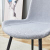 Comfortable Linen-Cotton Dining Chair Set - Four Pieces in Light Gray.Integrated Seat and Backrest,Linen-Cotton Material,Curved Widened Cushion Design For More Comfort.
