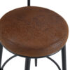 Fashionable and Comfortable - Two Sets Of Rrgonomic High Leg Bar Chairs, With Brown Technology Fabric Cushions That Are Soft And Comfortable,Black Metal Legs. The Total Height is 35.5 Inches.