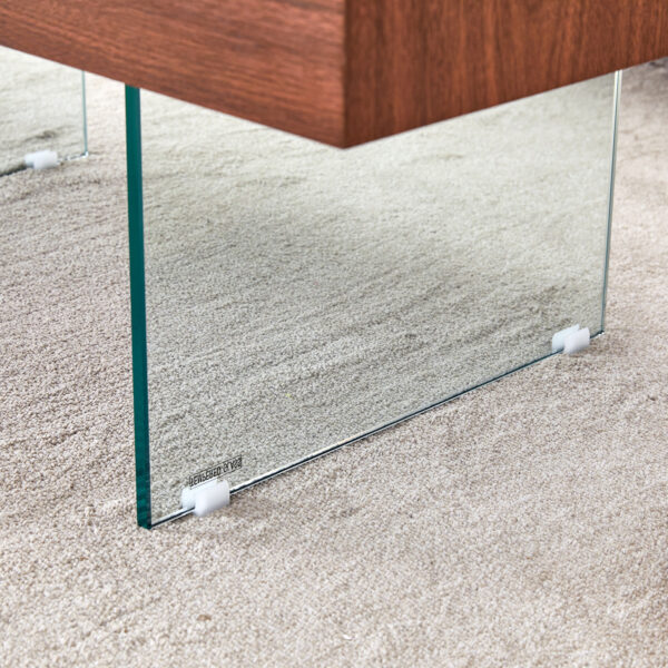 edc27a2d99df4315b242839d46f54a96_901ba86fb374f79cdec7a21d06cff1ee Walnut Colored MDF Coffee Table - 39.3"x21.6" with Tempered Glass Legs.Density Board Sticker,Reinforced Glass Legs.Walnut Colored Texture Sticker.