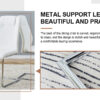 Table and chair set.Modern Luxurious white Marble-Patterned Tempered Glass Dining Table with 6 Chairs.Single fork silver metal table legs.White high-quality PU dining chairs with silver metal legs.