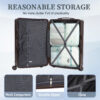 20"/24"/28" 3 pcs/set in ABS Spinner Wheel Luggage, Carry on Suitcase, Matching Color, TSA Combination Lock (Brown)