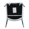 Set of Four White PU Comfort Dining Chairs (17.7"x25").Dining chair with extended backrest,WHITE PU,Silver metal legs,Suitable for various places such as family restaurants, hotels, coffee shops,etc.